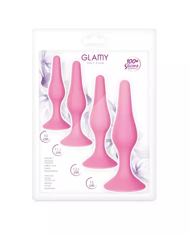 Image du Kit Plug Anal Fin Glamy Pink - Confort et Ergonomie-2