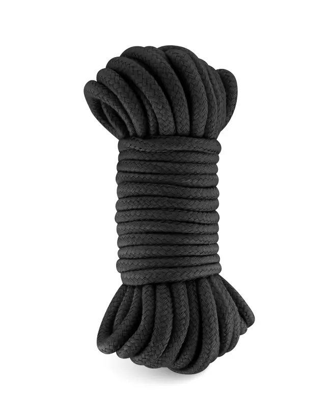 Corde SM Bondage Noir 10M Sweet Caress pour jeux érotiques-1