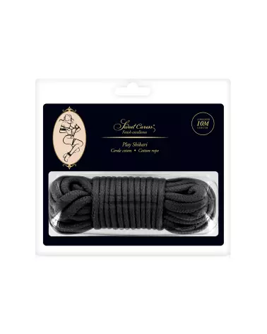 Corde SM Bondage Noir 10M Sweet Caress pour jeux érotiques-2