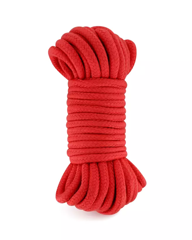 Image de Corde SM Bondage Rouge 10M par Sweet Caress pour jeux BDSM-1