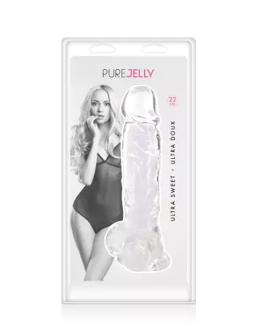 Gode Transparent Jelly XL PURE JELLY en gelée flexible-2