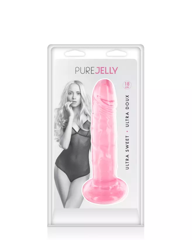 Gode Jelly Rose Transparent de PURE JELLY pour plaisir optimal-2