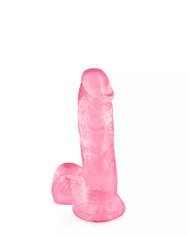 Gode Rose Transparent Jelly S de Pure Jelly en matériau flexible-1
