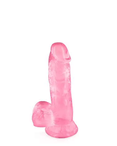 Gode Rose Transparent Jelly S de Pure Jelly en matériau flexible-1