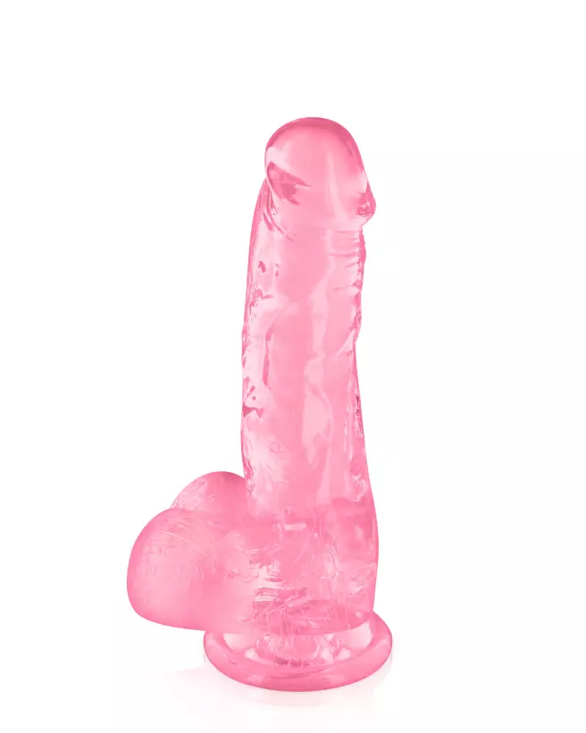 Image du Gode Rose Transparent Jelly M de PURE JELLY, sextoy élégant et doux-1