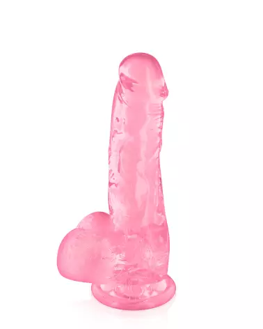 Image du Gode Rose Transparent Jelly M de PURE JELLY, sextoy élégant et doux-1