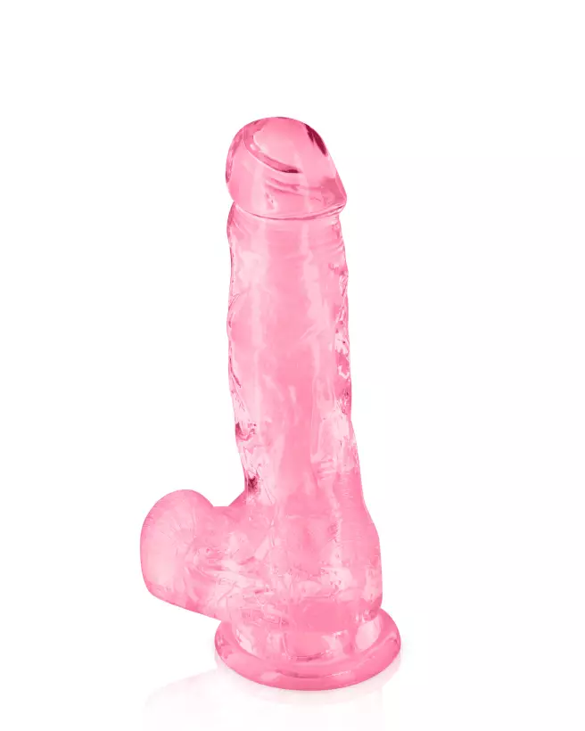 Image du Gode Rose Transparent Jelly M de PURE JELLY, sextoy élégant et doux-4