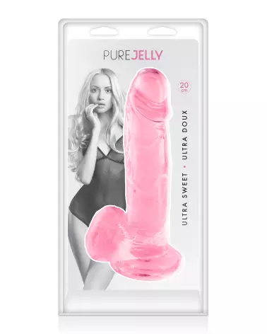 Gode Rose Transparent Jelly L PURE JELLY Dildo Flexible-2