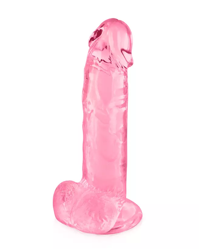 Gode Rose Transparent Jelly L PURE JELLY Dildo Flexible-3