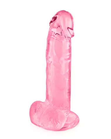 Gode Rose Transparent Jelly L PURE JELLY Dildo Flexible-3