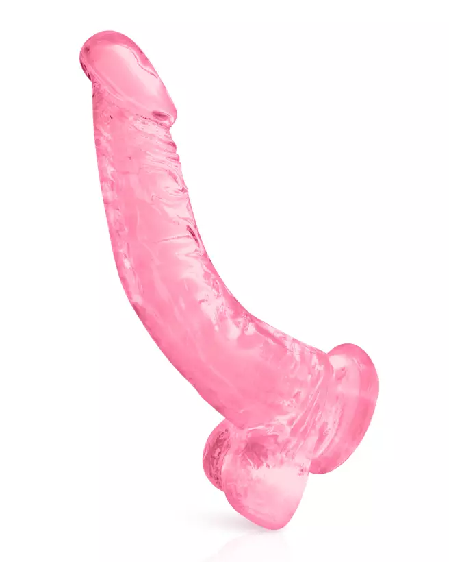 Gode Rose Transparent Jelly XL de Pure Jelly en action-1