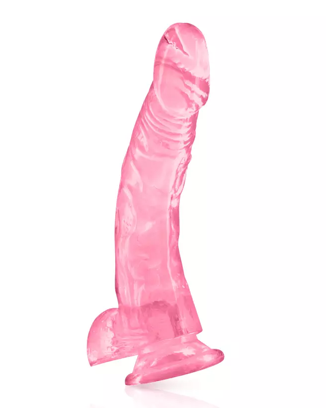 Gode Rose Transparent Jelly XL de Pure Jelly en action-4