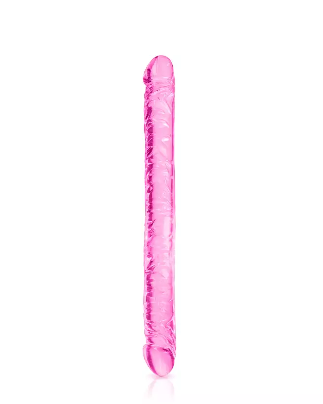 Image Double Dong Jelly 34cm Rose de Pure Jelly, sextoy flexible et doux-1