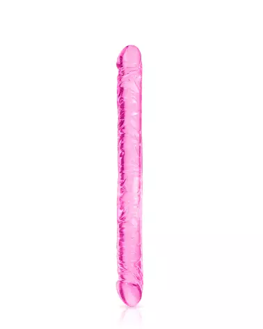 Image Double Dong Jelly 34cm Rose de Pure Jelly, sextoy flexible et doux-1