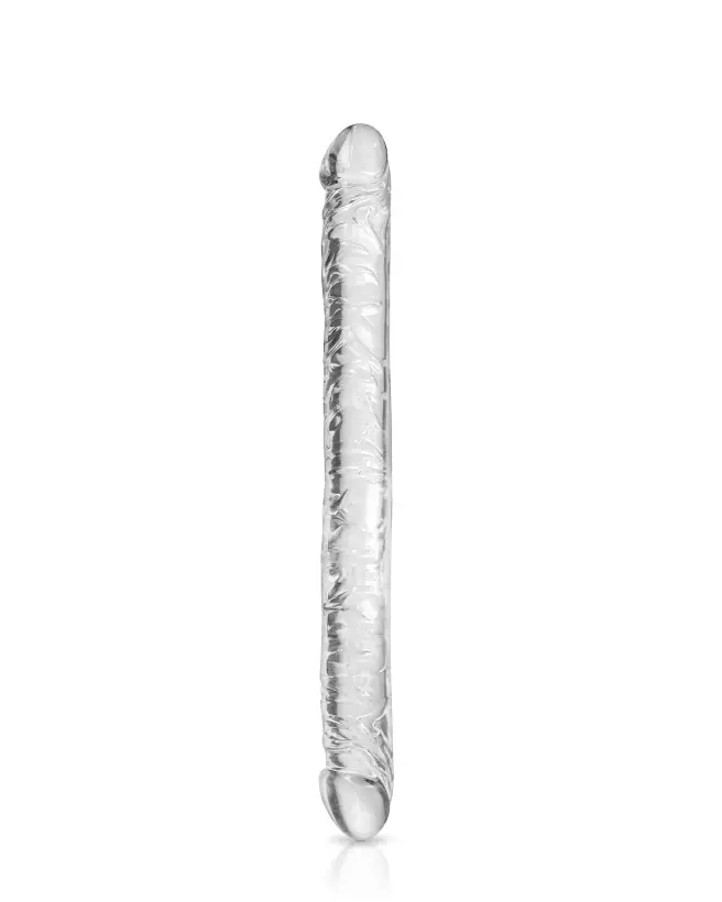 Double Dong Jelly 34cm par Pure Jelly, dildo transparent et flexible-1