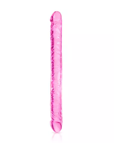 Double Dong Jelly Rose 44cm par Pure Jelly pour plaisir partagé ou solo-1