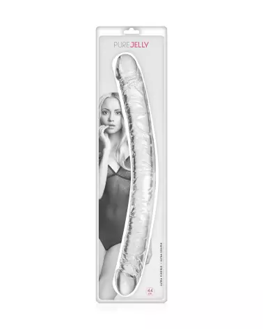 Double Dong Jelly 44cm Transparent de Pure Jelly pour plaisir flexible-2