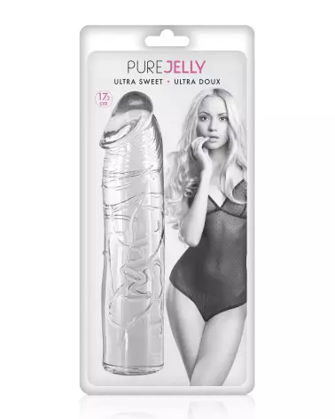Image du Gode Droit Transparent Jelly de Pure Jelly, sextoy souple et élégant-2