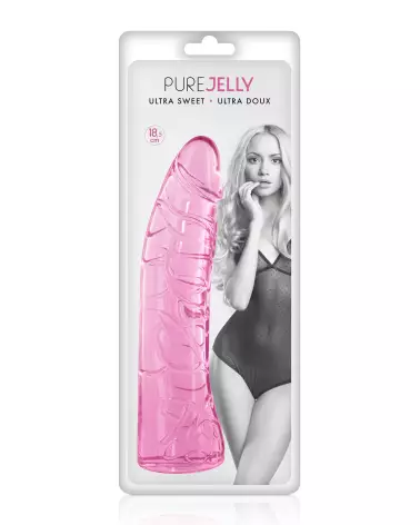 Image du Gode Courbe Rose Clear Jelly de Pure Jelly - Confort et Style-2