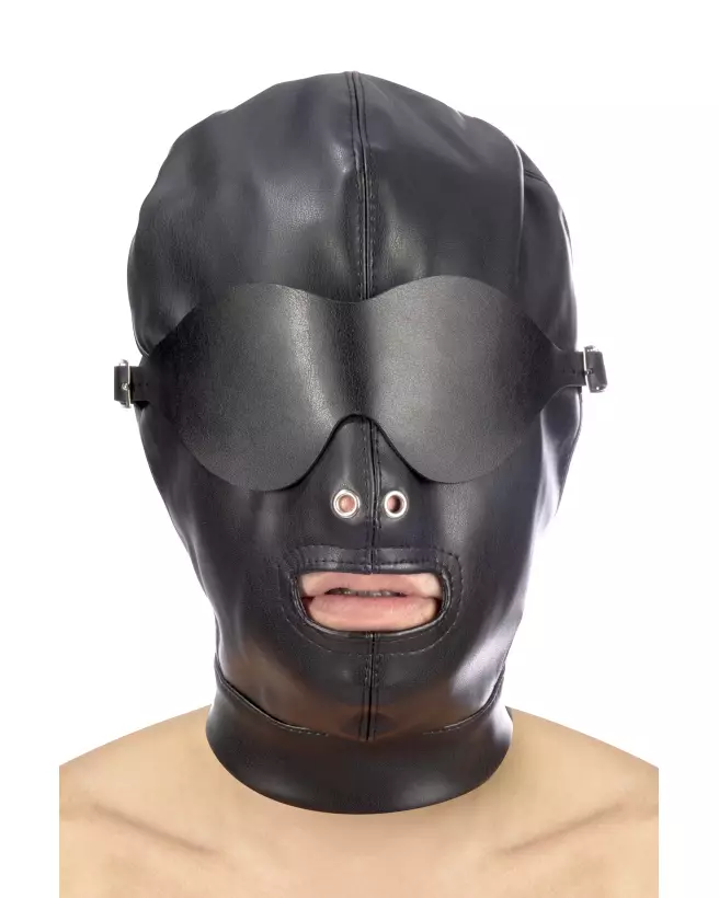 Cagoule Bouche PU Fetish Tentation pour jeux de rôle et BDSM-1