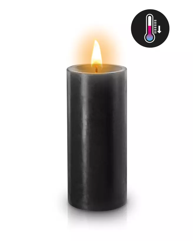 Bougie basse température noire Fetish Tentation pour ambiance intime et sécurisée-1