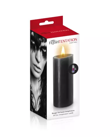 Bougie basse température noire Fetish Tentation pour ambiance intime et sécurisée-2