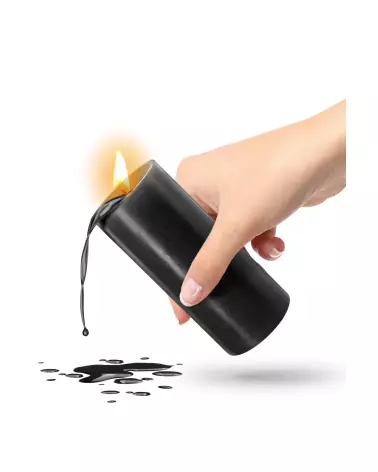 Bougie basse température noire Fetish Tentation pour ambiance intime et sécurisée-3