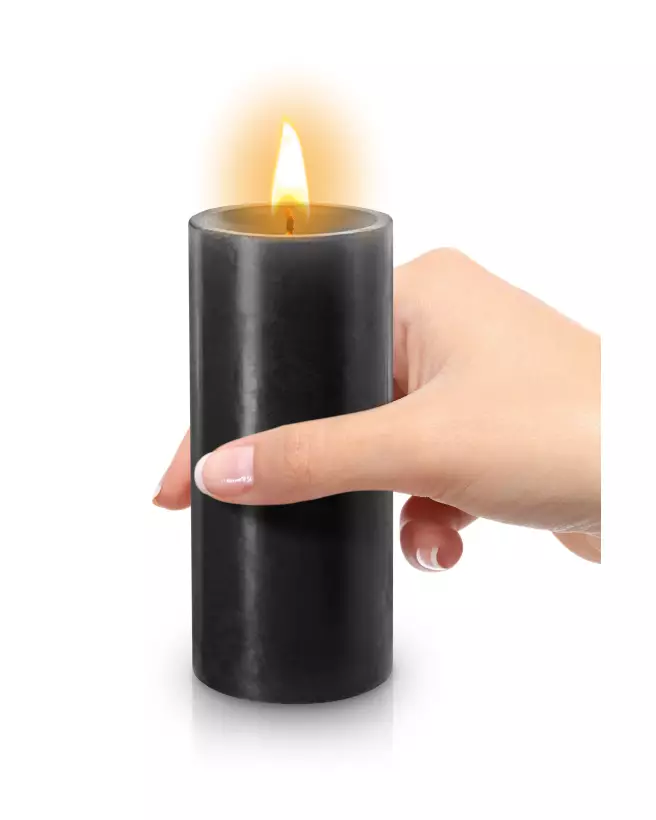 Bougie basse température noire Fetish Tentation pour ambiance intime et sécurisée-4