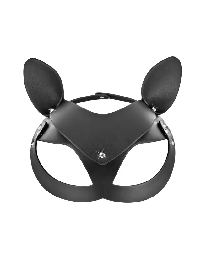 Image du masque Catwoman ajustable Fetish Tentation, parfait pour jeux de rôle et soirées thématiques-1