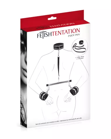 Menottes et Collier Soumission Fetish Tentation pour Bondage-2