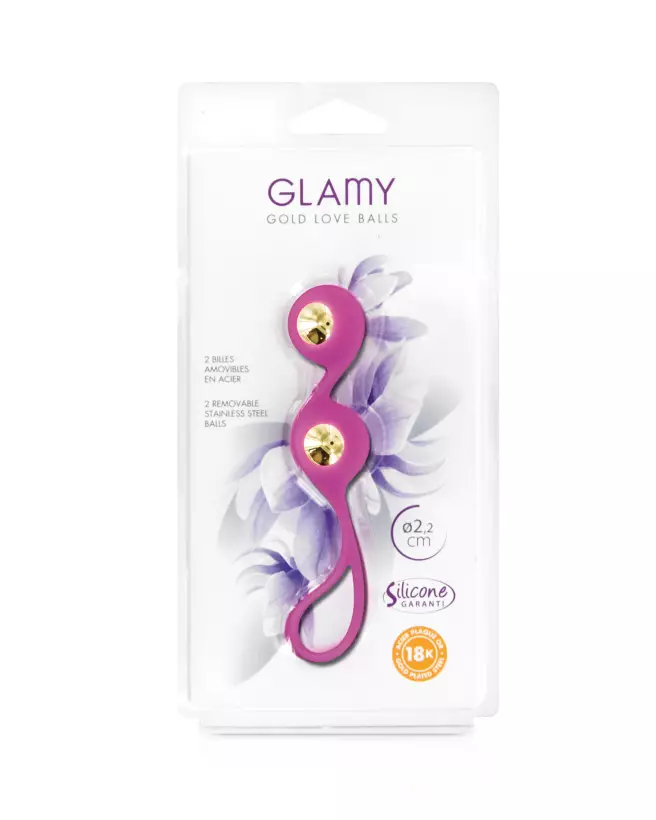 Image des GOLD LOVE BALLS de Glamy, boules de Geisha pour renforcement pelvien et plaisir.-2