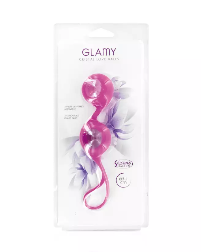 Image des Boules de Geisha Glamy Cristal Love Balls pour tonification pelvienne et plaisir subtil-2