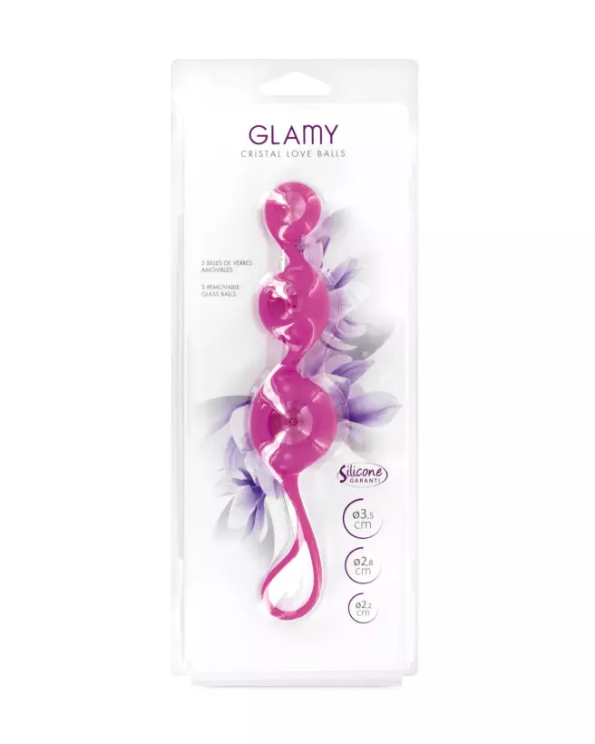Glamy Cristal Triple Geisha Love Balls pour stimulation anale avancée-2