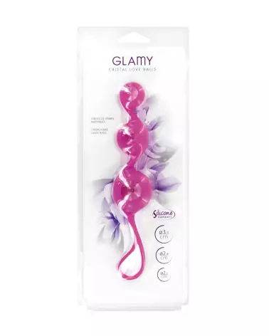 Glamy Cristal Triple Geisha Love Balls pour stimulation anale avancée-2
