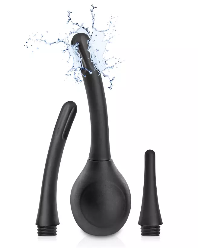Image de la poire à lavement Showerplay avec trois canules pour hygiène intime-1