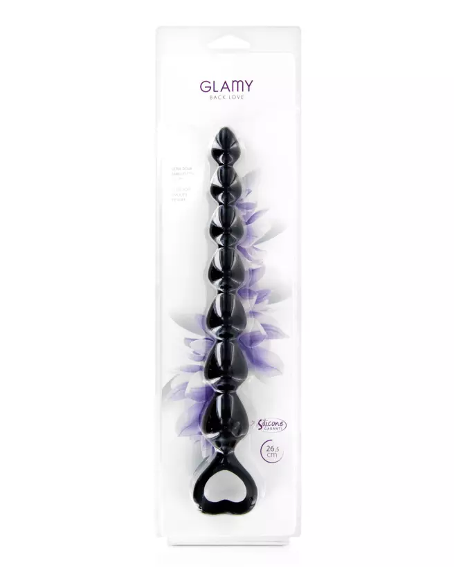 Stimulateur anal BACK LOVE BLACK MEDIUM de Glamy pour plaisir intense-2