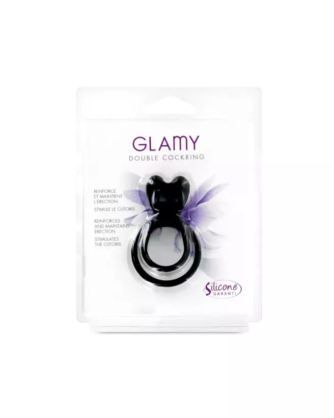 Double Cockring Black de Glamy pour renforcer performance et plaisir-2