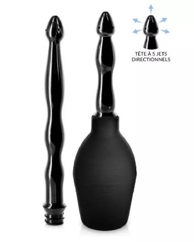 Image de la poire à lavement Showerplay avec deux embouts pour hygiène intime-1
