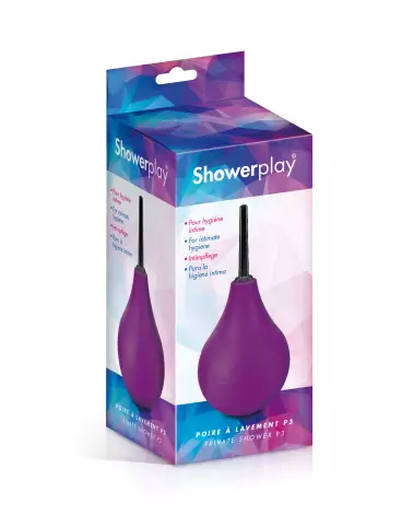 Poire à lavement Showerplay violette 224ml pour hygiène intime sans phtalate-2