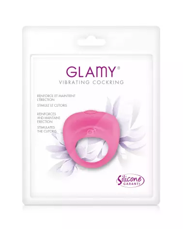 Cockring vibrant rose Glamy pour performance et plaisir améliorés-2