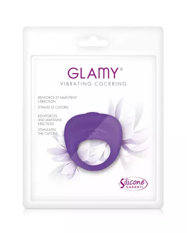Cockring Vibrant Purple Glamy pour plaisir intensifié et endurance-2