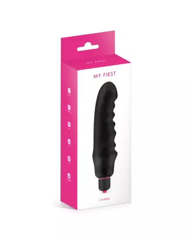 MY FIRST CHUBBIE BLACK vibromasseur pour débutants en silicone doux-2