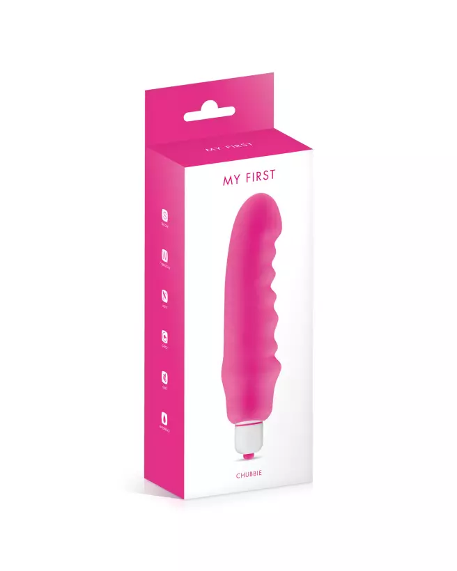 Image du vibromasseur MY FIRST CHUBBIE PINK, idéal pour débutants, design rose et ergonomique-2