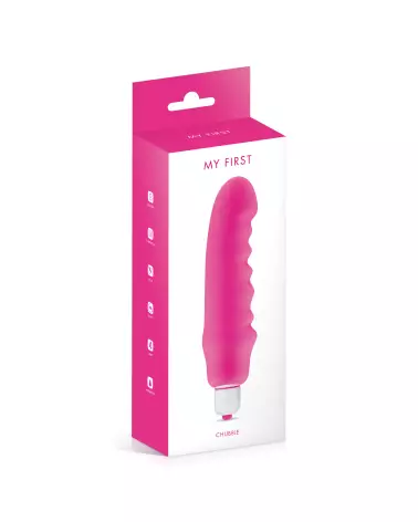 Image du vibromasseur MY FIRST CHUBBIE PINK, idéal pour débutants, design rose et ergonomique-2