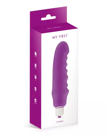 Image du vibromasseur My First Chubbie Purple, idéal pour débutants, design élégant et discret-2
