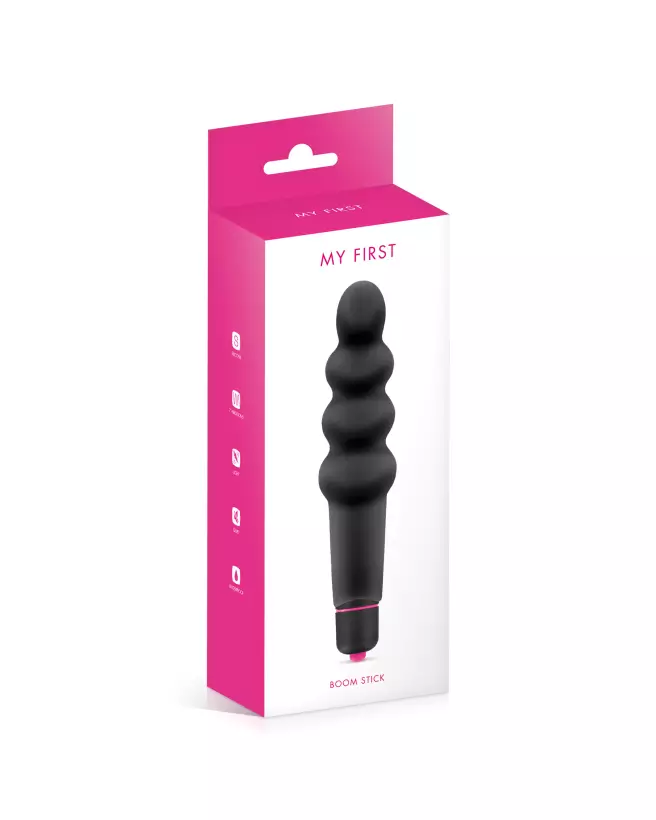 Image du vibromasseur MY FIRST BOOM STICK BLACK, sextoy élégant et discret pour plaisir intense-2