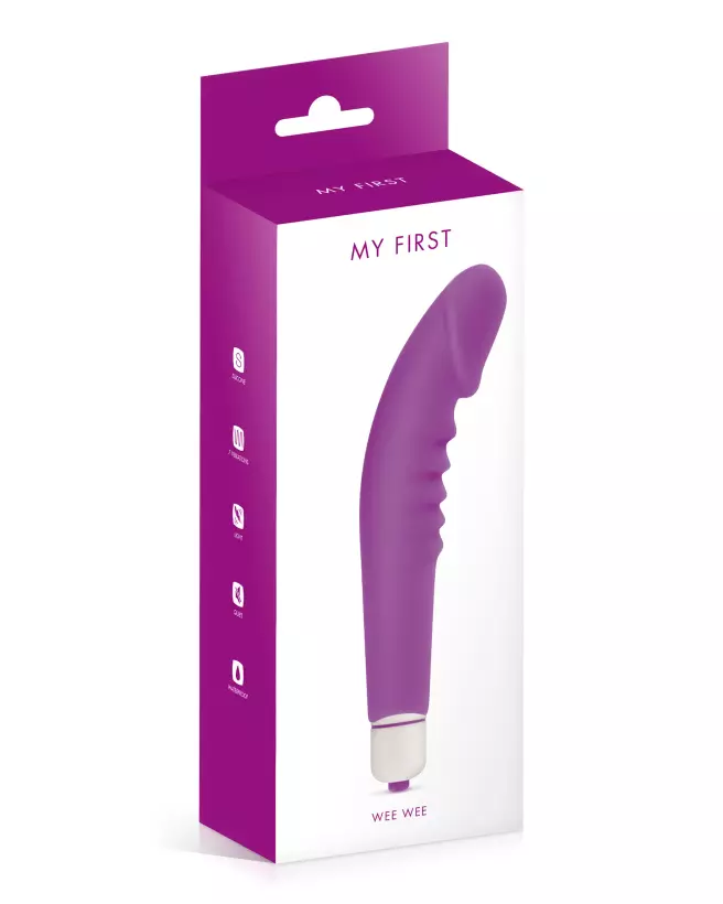 Vibromasseur MY FIRST WEE WEE PURPLE pour débutants en couleur attrayante et design ergonomique-2