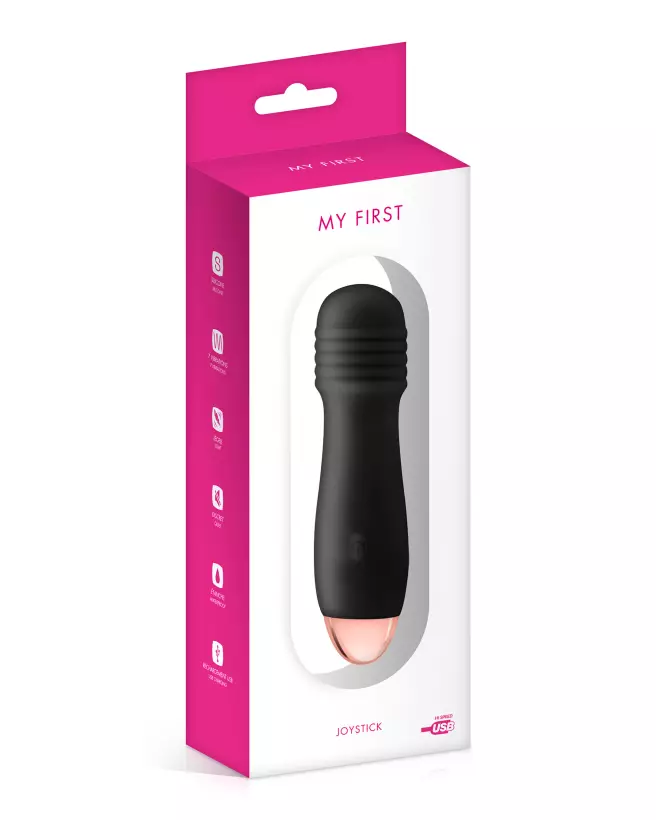 Vibromasseur MY FIRST JOYSTICK BLACK pour stimulation intime et plaisir personnel-2