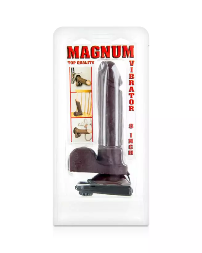 Image du Magnum 8 Black Vibrating de BELGO-PRISM, sextoy réaliste et vibrant-2