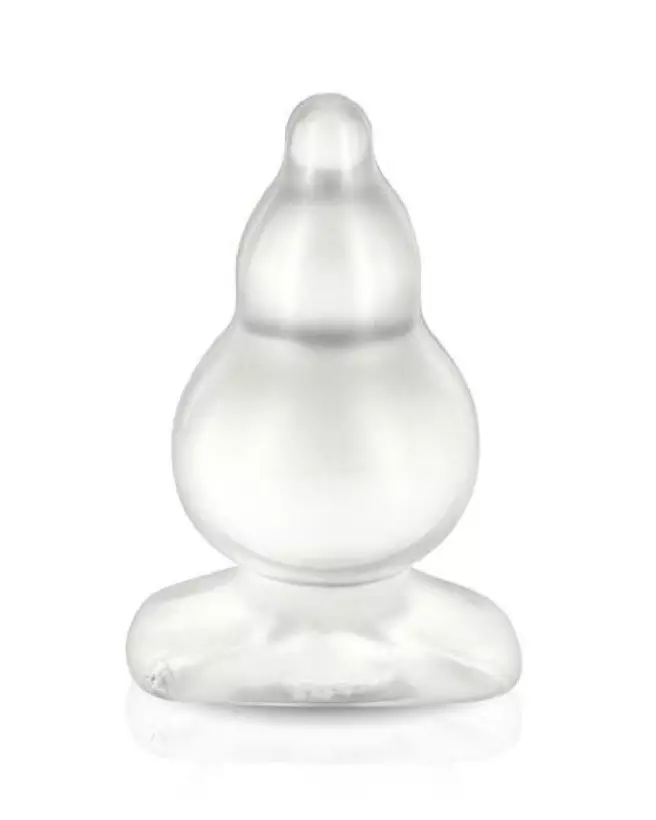 Image du Plug & Joy Triple Clear de BELGO-PRISM, plug anal ergonomique et transparent pour triple plaisir-1